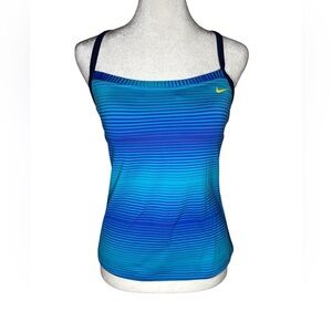 Nike Women's Blue Gradient swim tank.
